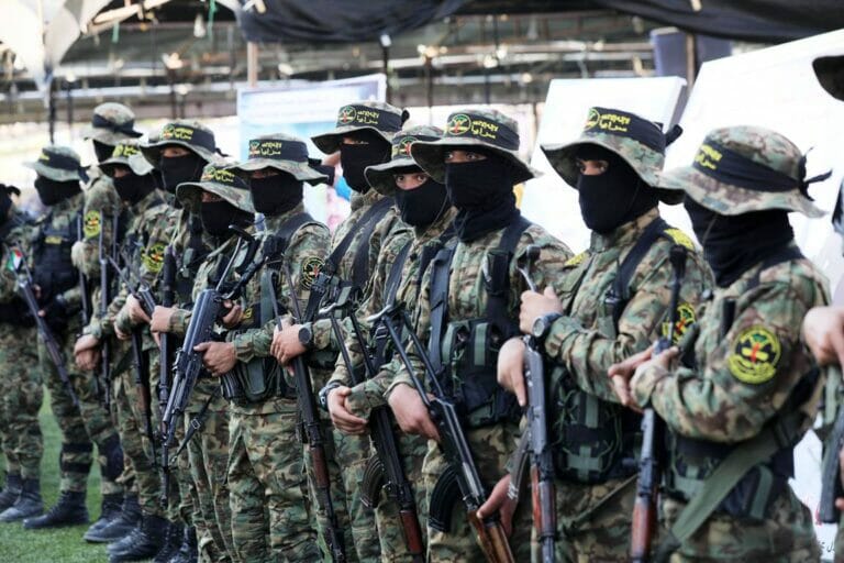 Al-Quds-Brigadisten der Terrorgruppe Palästinensischer Islamischer Dschihad. (© imago images/ZUMA Wire)