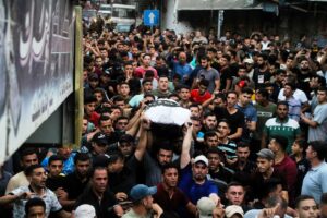 Begräbnis des Terroristen Taysir al-Jabari in Gaza. (© imago images/ZUMA Wire)