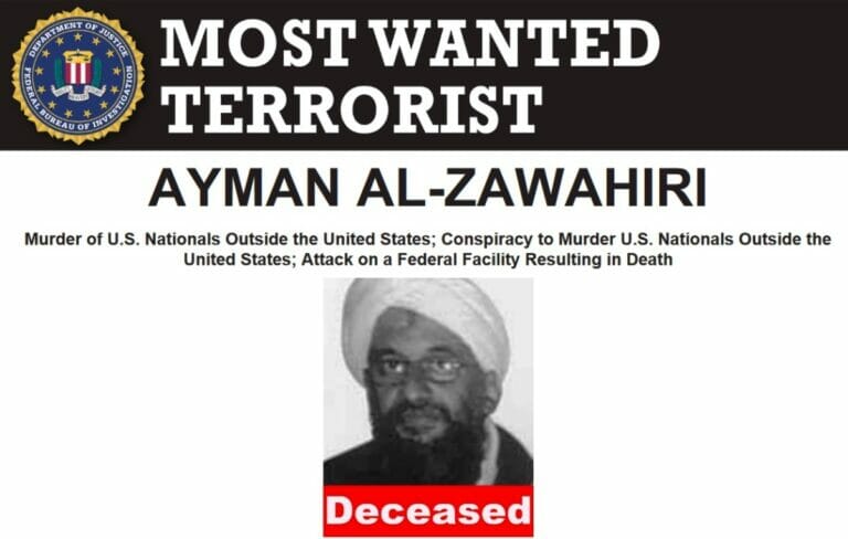 Zawahiris Seite auf der Most-Wanted-Liste des FBI. (Quelle: FBI)