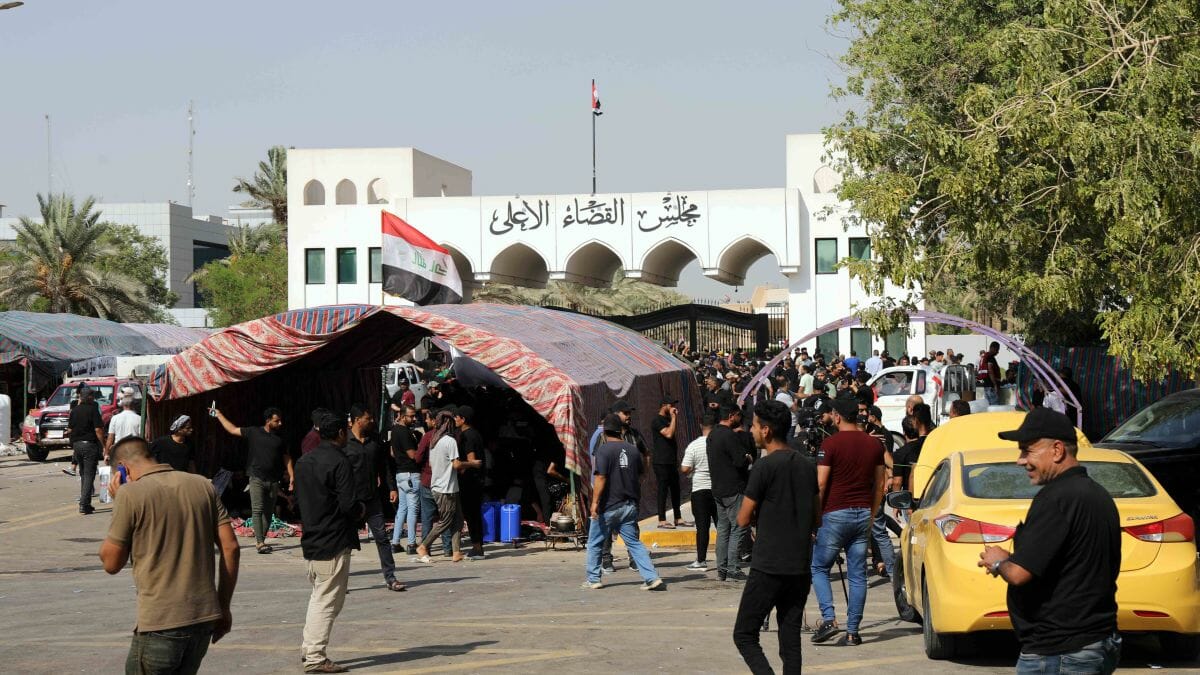 Proteste vor dem Obersten Justizrat des Irak