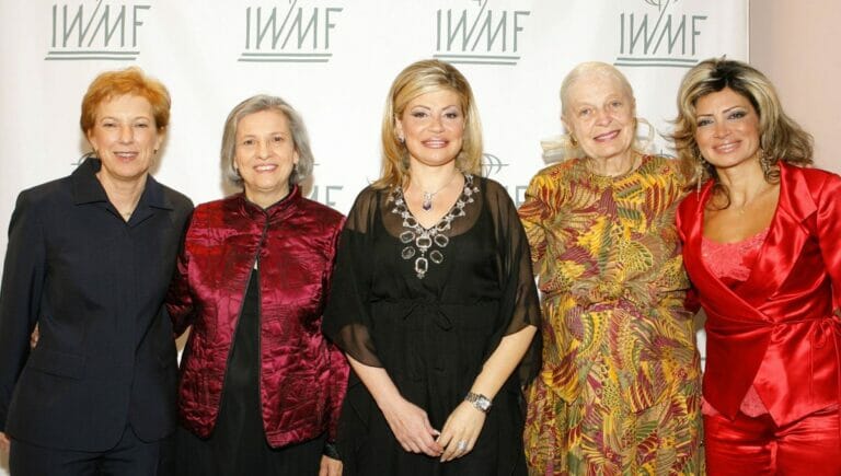 May Chidiac (mi.) bei der Verleihung des17. Courage In Journalism Awards der International Women's Media Foundation