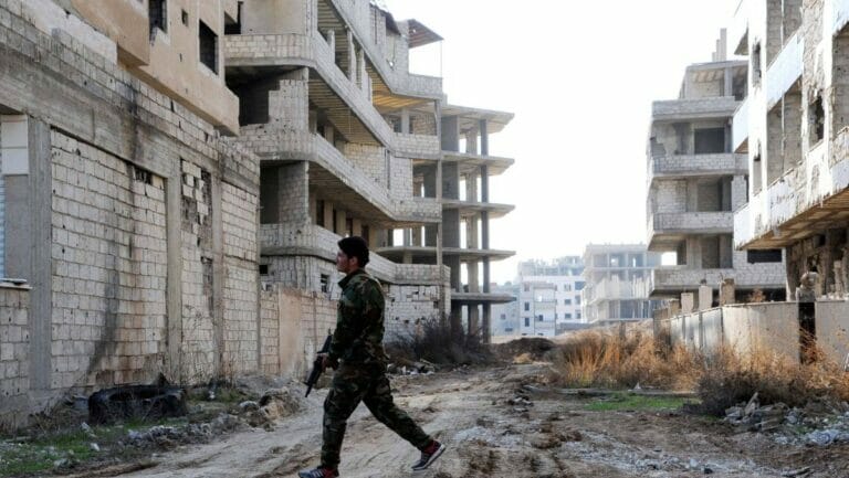 Das im Syrienkrieg fast vollständig zerstörte Daraya