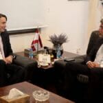Treffen zwischem libanesischen Energieminister Walid Fayyad (re.) und dem US-Beauftragten für Energie, Amos Hochstein in Beirut