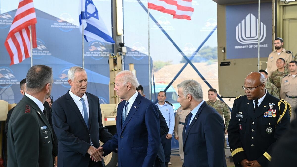 Israels Verteidigungsminister Benny Gantz mit US-Präsident Joe Biden