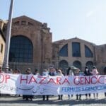 Demonstration in rom gegen die Verfplgung der Hazara-Minderheit in Afghanistan