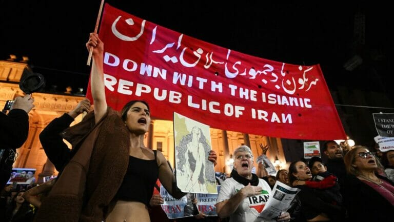 Solidaritätsdemonstration für die iranischen Proteste in Australien