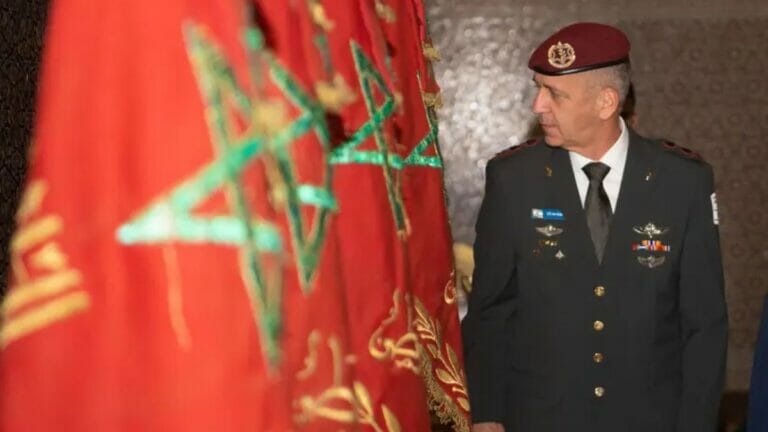 Der israelische Generalstabschef Aviv Kohavi bei seinem Besuch im Juli in Marokko