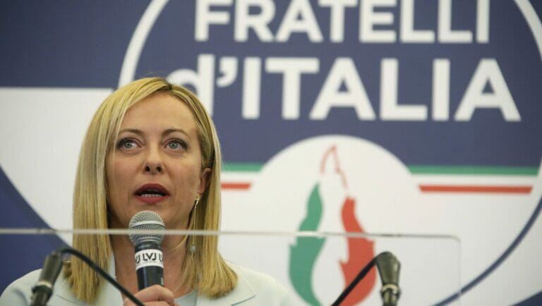 Die Parteichefin der rechtsextremen Partei »Brüder Italiens«, Georgia Meloni,