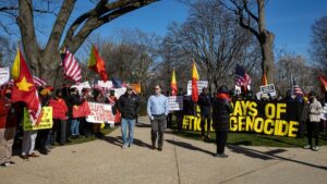 Sympathisanten der Volksbefreiungsfront von Tigray demonstrieren in Washington
