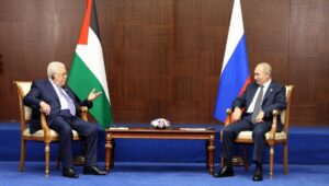 Treffen von Mahmud Abbas und Wladimir Putin in Kasachstan