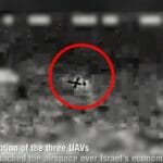 Überwachungsfoto der Hisbollah-Drohnenangriffs auf das israelische Karsih-Gasfeld im Juli