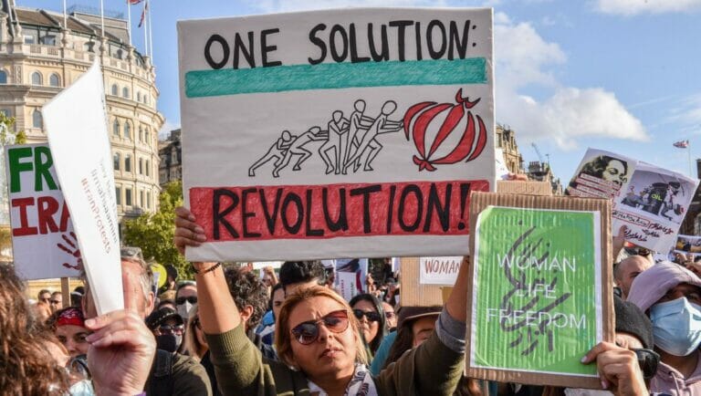 Solidartätsdemonstration mit den Protesten im Iran