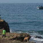Ein israelisches Schiff nahe der (umstrittenen) Seegrenze zum nördlichen Nachbarn Libanon