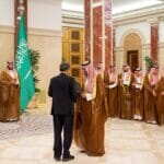 Der saudische Kronprinz bin Salman empfängt den Präsidenten von Südafrika Cyril Ramaphosa in Riad