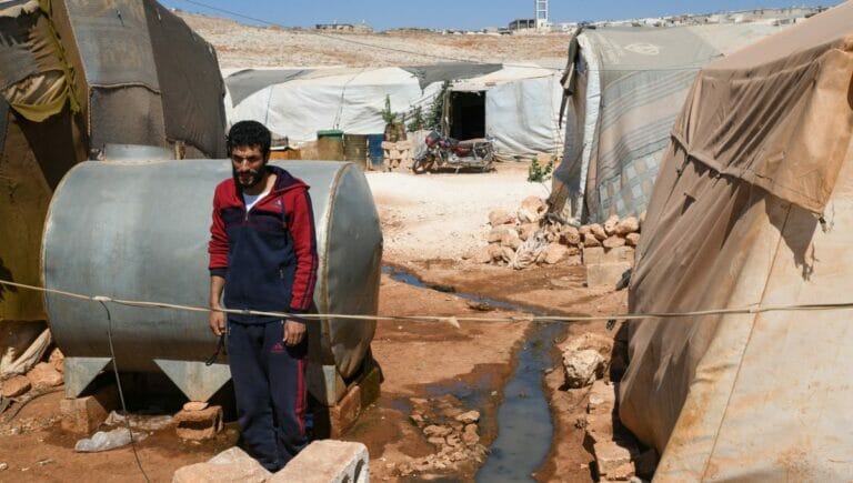 Flüchtlingslager in des syrischen Provinz Idlib