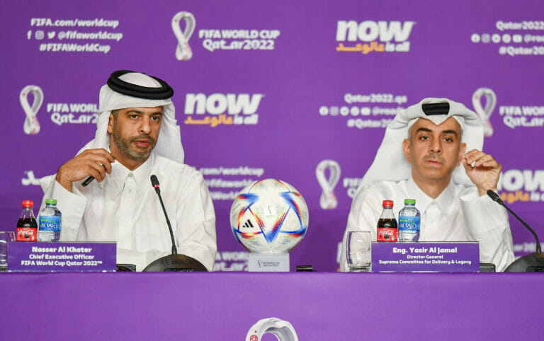 Der Turnier-Geschäftsführer der Fußballweltmeisterschaft 2022 in Katar, Nasser al-Khater