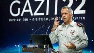 IDF-Generalstabschef Aviv Kochavi auf der Konferenz des Gazit-Instituts in Tel Aviv