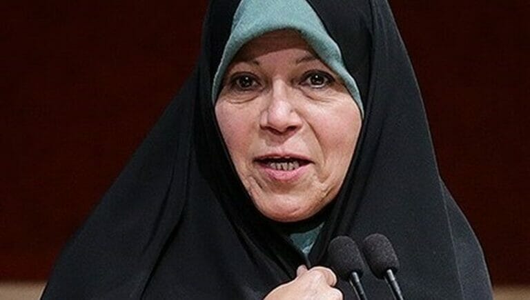 Die Tochter des iranischen Ex-Präsidenten Rafsandschani, Faezeh Hashemi