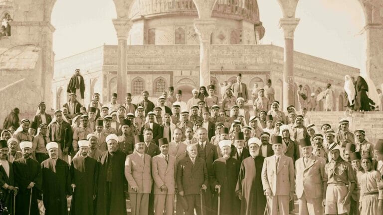 Der Mufti von Jerusalem 1921 auf dem Tempelberg