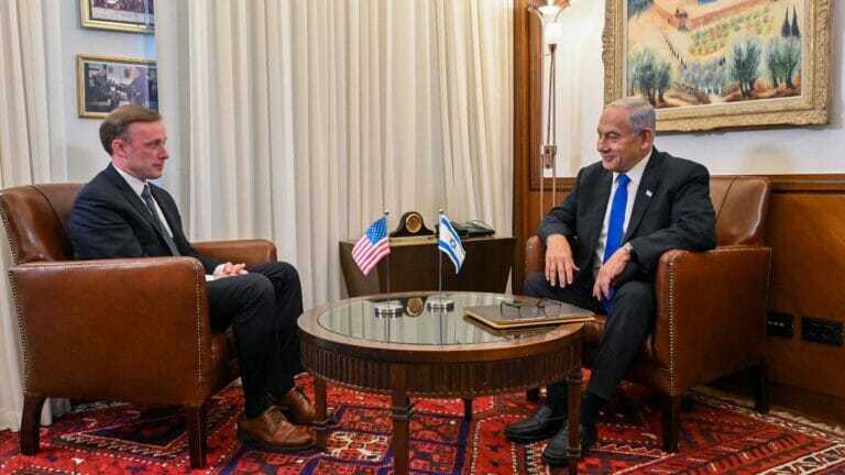 US-Sicherheitsberater Jake Sullivan bei Treffen mit Israels Premier Benjamin Netanjahu