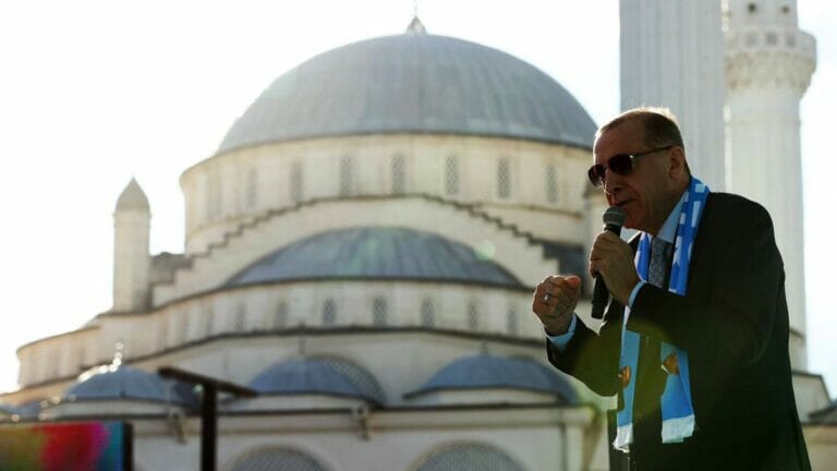 Erdogan bei einer Rede in Istanbul