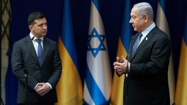 Ukraines Präsident Wolodymyr Selenskyj und Israels Premierminister Benjamin Netanjahu