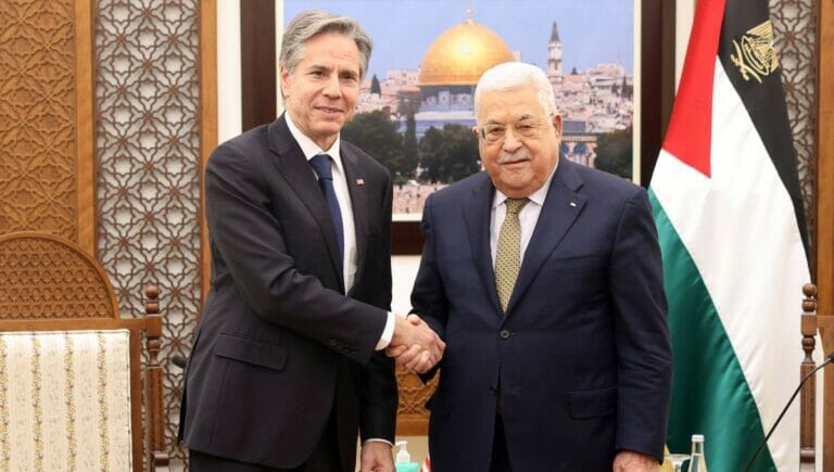 Mahmud Abbas mit US-Außenminister Antony Blinken