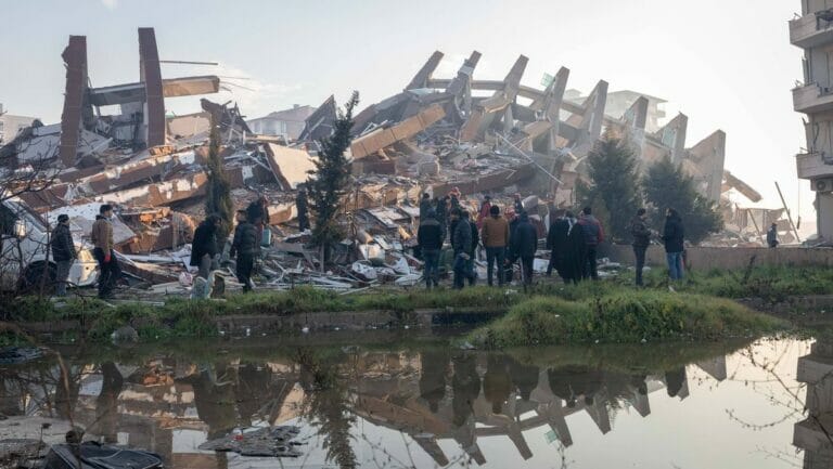 Die vom Erdbeben besonders schwer betroffene Region um Gaziantep