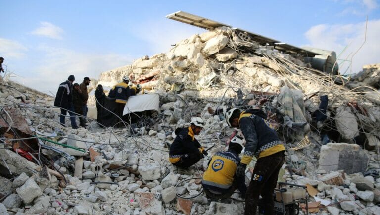 Die Region Idlib im Nordwesten Syrien wurde vom Erdbeben schwer getroffen