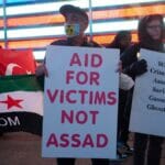New York: Solidaritätsdemonstration mit den Erdbebenopfern in Syrien und der Türkei