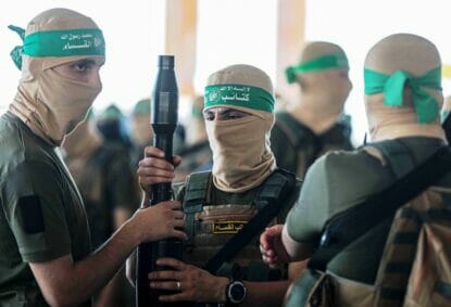 Terroristen der Hamas im Gazastreifen. (© imago images/UIG)