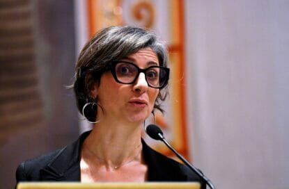 Die israelfeindliche und antisemitische UN-Sonderberichterstatterin Francesca Albanese. (© imago images/ZUMA Wire)