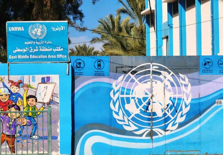 Die UNRWA-Zentrale im Gazastreifen. (© imago images/APAimages)