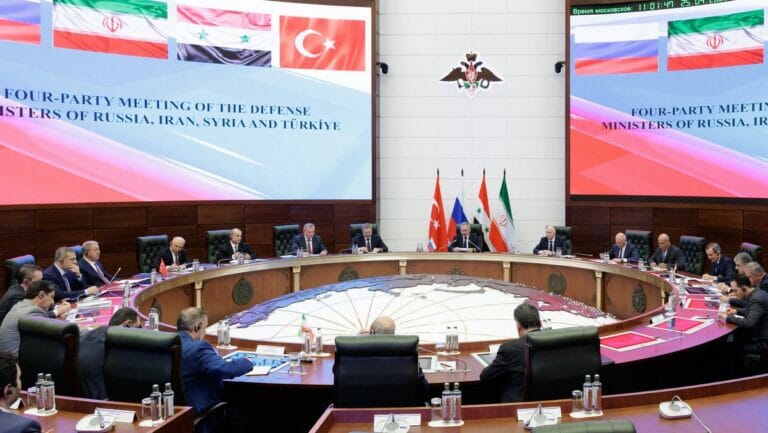 Bei dem gemeinsamen Treffen in Moskau soll auch de Rückzug der Türkei aus Syrien diskutiert worden sein