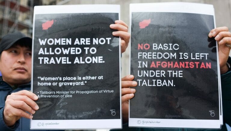 Demonstration für Frauenrechte in Afghanistan