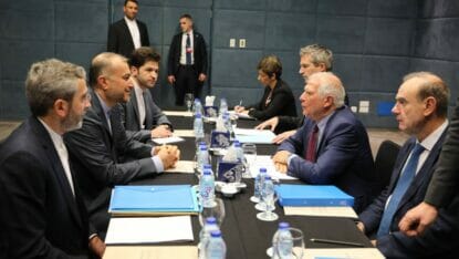 Außenminister des iranischen Regimes, Amir-Abdollahian, trifft sich mit EU-Außenbeauftragtem, Jopsep Borrell