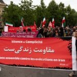 Solidaritätsdemonstration in Paris gegen die Hinrichtung von Demonstranten im Iran
