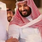 Der saudische Islamgelehrte Saleh al-Moghamsy mit Kronprinz Mohammed bin-Salman