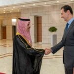Der saudische Außenminister Faisal bin Farhan bin Abdullah zu Besuch beim syrischen Präidenten Baschar al-Assad in Damaskus