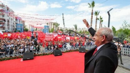 Wahlkampfveranstaltung des Kandidaten des türkischen Oppositionsbündnisses, Kemal Kılıçdaroğlu