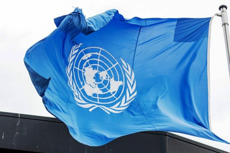 Die UNO-Fahne. (© imago images/Marc John)