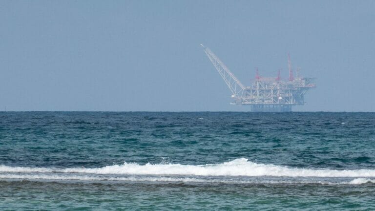 Israelische Offshore-Bohrinsel zur Förderung von Erdgas