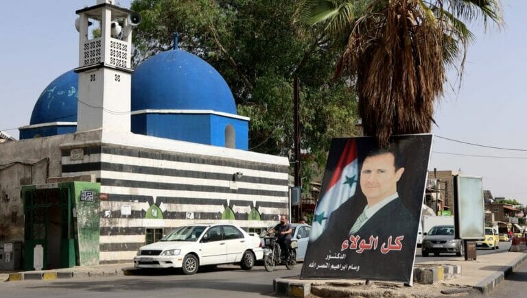 Assad-Propaganda in Syriens Hauptstadt Damaskus
