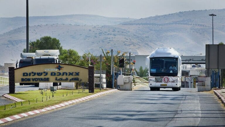 Der Scheich-Hussein-Grenzübergang zwischen Israel und Jordanien