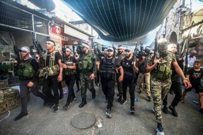 Terroristen der Al-Aqsa-Brigaden in Nablus. (© imago images/ZUMA Wire)