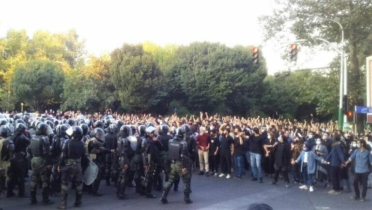 Demonstration in Irans Hauptstadt Teheran am 19. September 2022