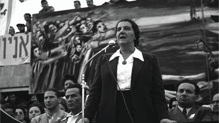 Die spätere Premierministerin Israel, Golda Meyerson (Golda Meir) im Jahr 1947
