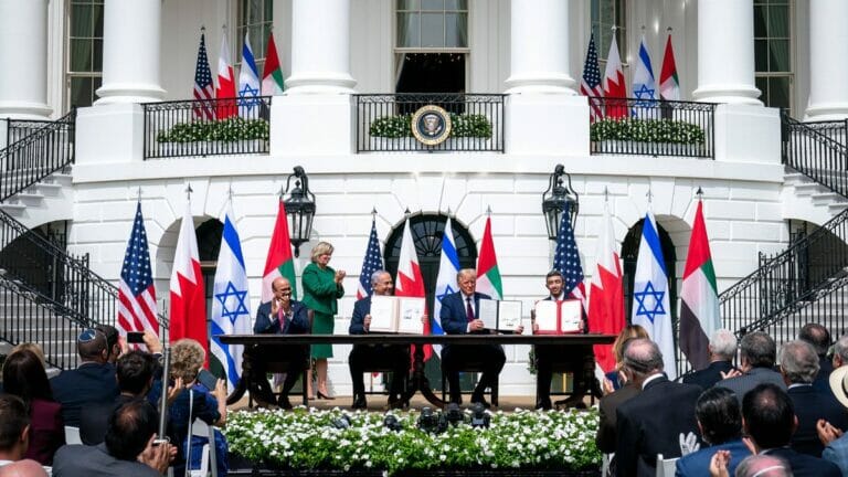 Die Unterzeichnung der Abraham-Abkommen vor drei Jahren in Washington