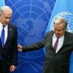 Israels Ministerpräsident Benjamin Netanjahu und UNO-Generalsekretär António Guterres