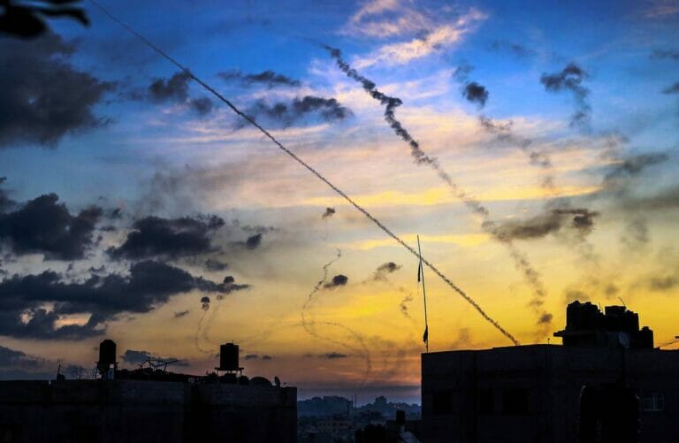Raketenangriffe der Hamas aus dem Gazastreifen. (© imago images/PIN)